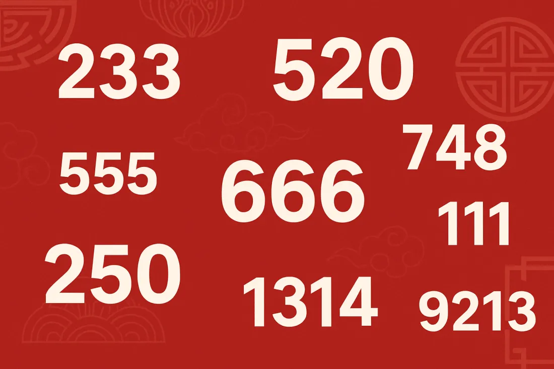 What Do Numbers Like 250, 520 and 666 Mean in Chinese?